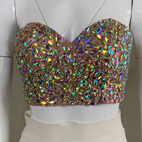 jeweled bustier top